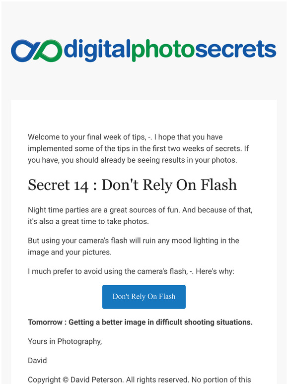 [Photo Secrets] -your Digital Photography Secret #14