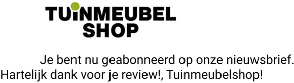 Nieuwsbrief inschrijving gelukt