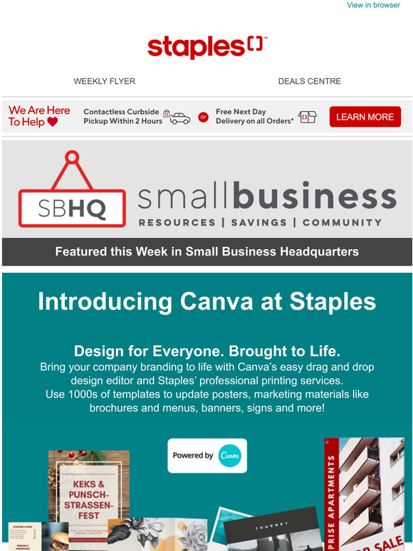 Staples Print & Marketing INTRODUCING A new way to bring your