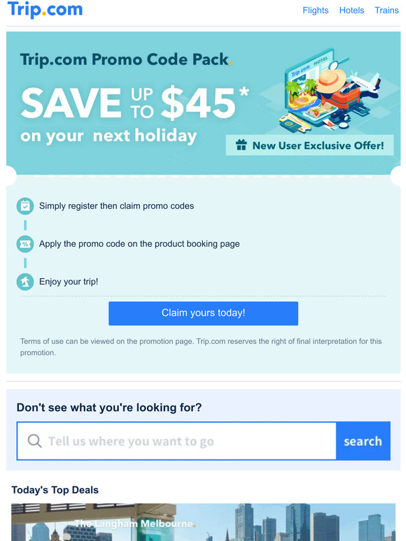 Get started with your new user promo code pack worth up to $45! Claim now>>
