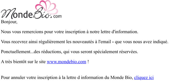 Bienvenue au Monde du Bio!