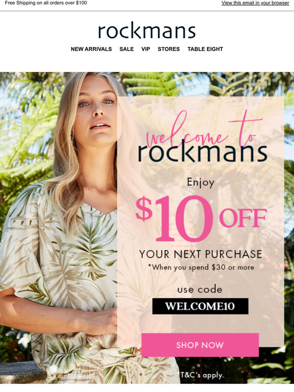 Hi -Welcome to Rockmans!