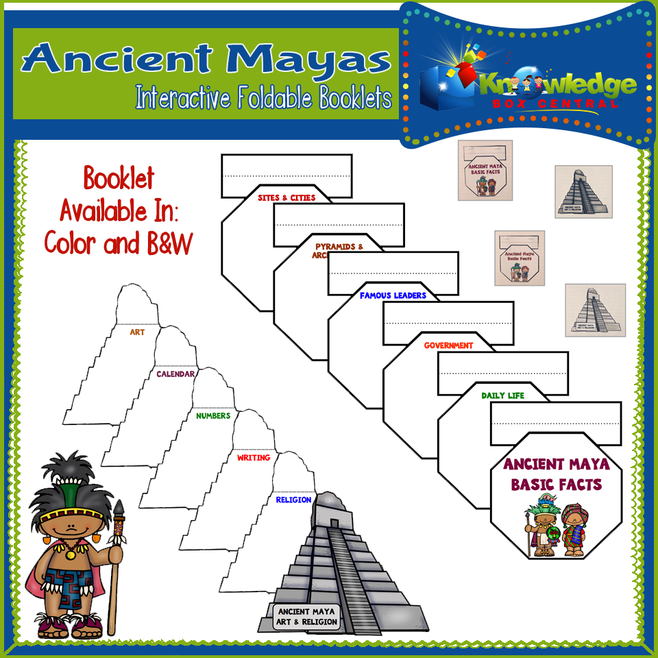 Ancient Mayas Interactive Foldable Booklet