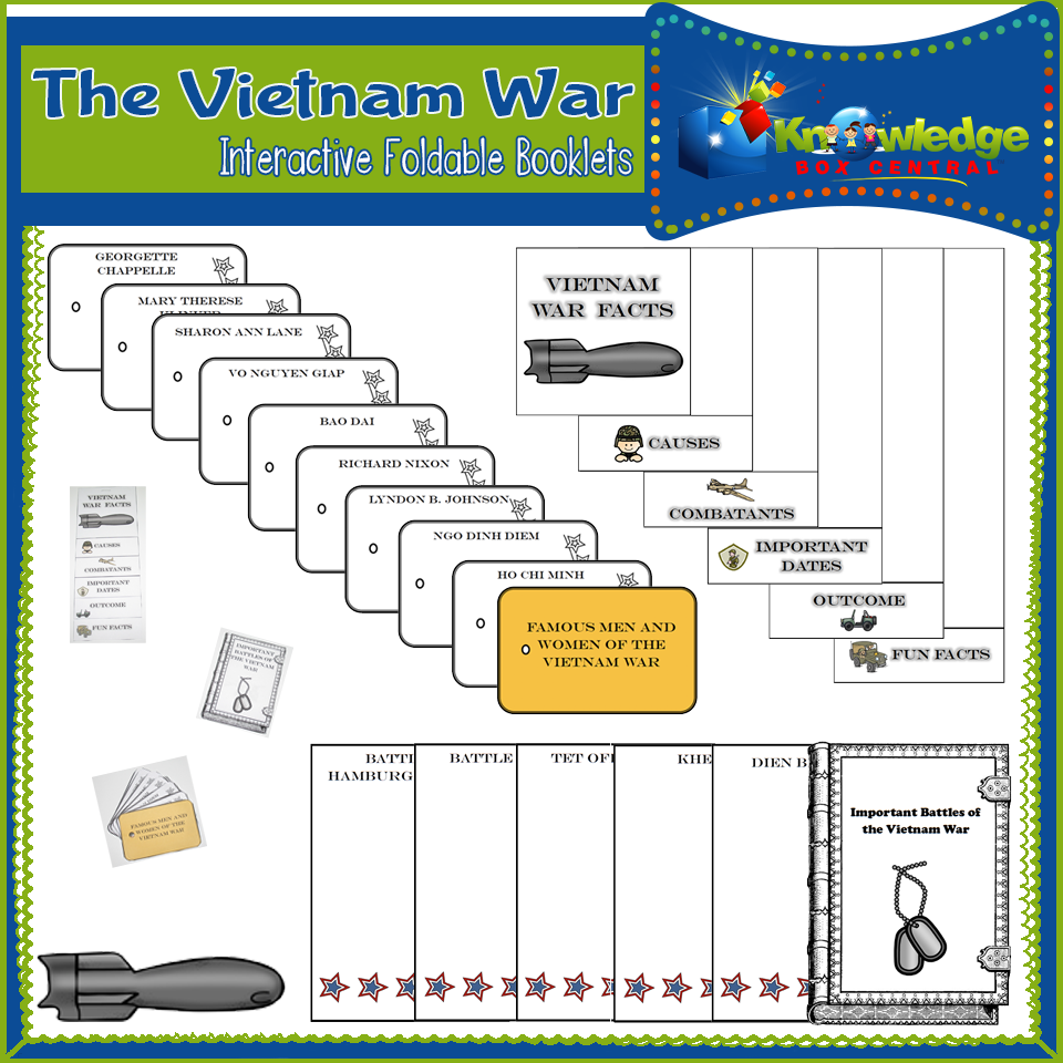 Vietnam War Interactive Foldable Booklet