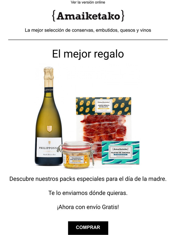 Envo gratis en los packs del da de la Madre!