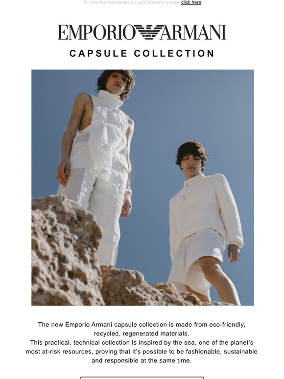 Support sustainability with the new Emporio Armani capsule collection