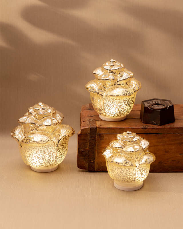 3 LED-Glasrosen, outdoor