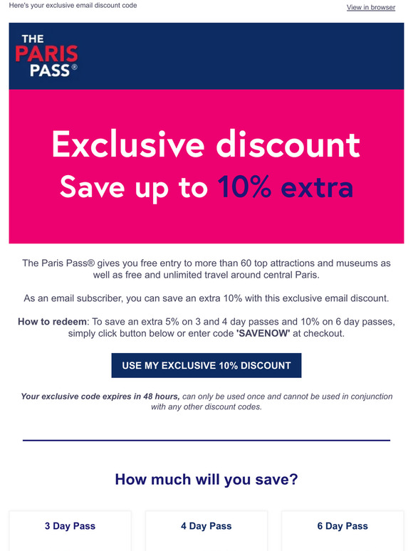 Your discount is inside  - save up to 10%