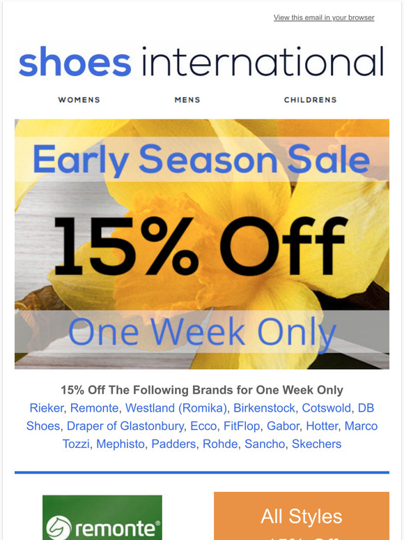 Spring Temptations - 15% Off Spring Ranges For 1 Week
