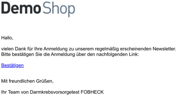 Bitte besttigen Sie Ihre Newsletter-Anmeldung