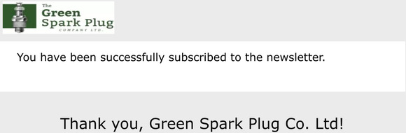 Newsletter subscription success