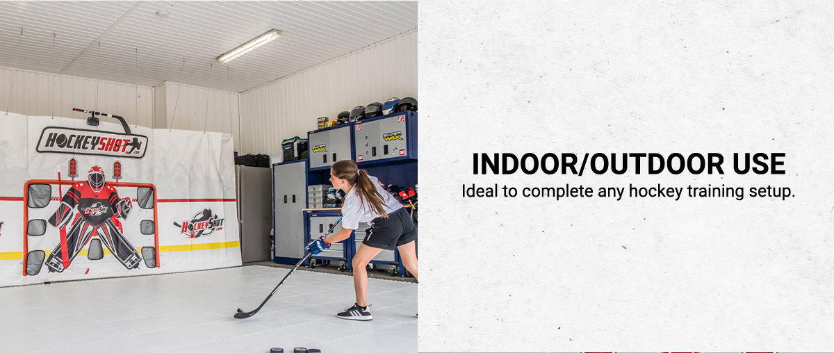 Indoor/Outdoor Use - Ideal to complete any hockey training setup.