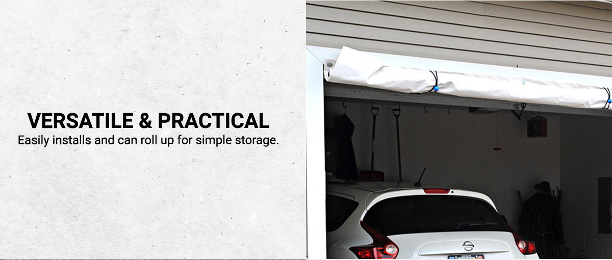 Versatile & Practical - Easily installs and can roll up for simple storage.