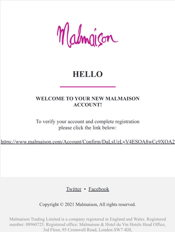 Please verify your new account