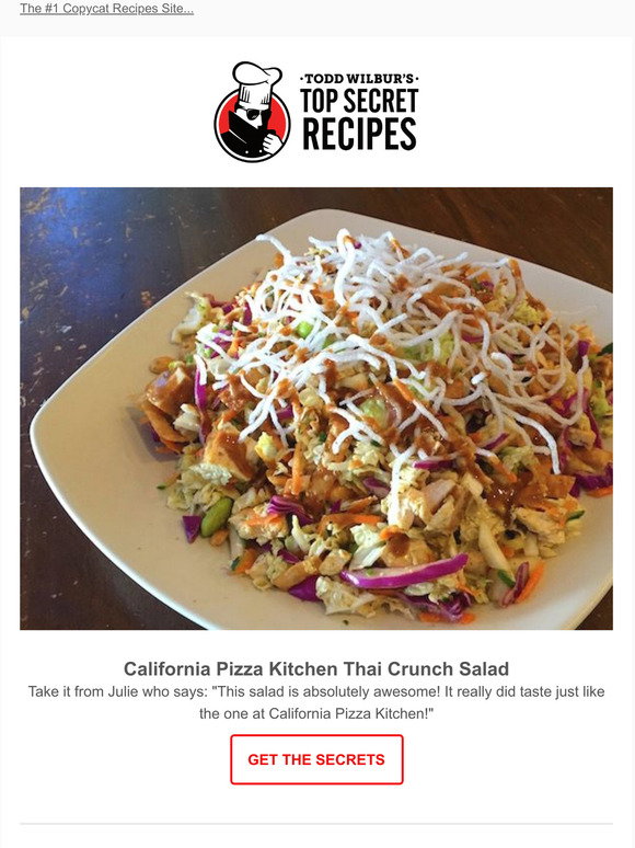 California Pizza Kitchen Thai Crunch 