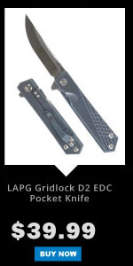 LA POLICE GEAR GRIDLOCK D2 EDC POCKET KNIFE