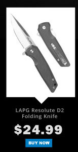 LA POLICE GEAR RESOLUTE D2 FOLDING KNIFE