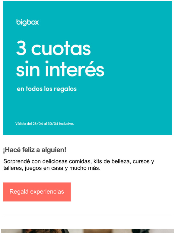 -cuotas sin inters en todos los regalos. No te lo pierdas!
