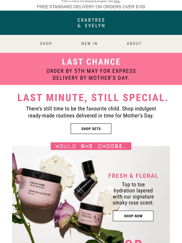 Need it in time for Mothers Day?