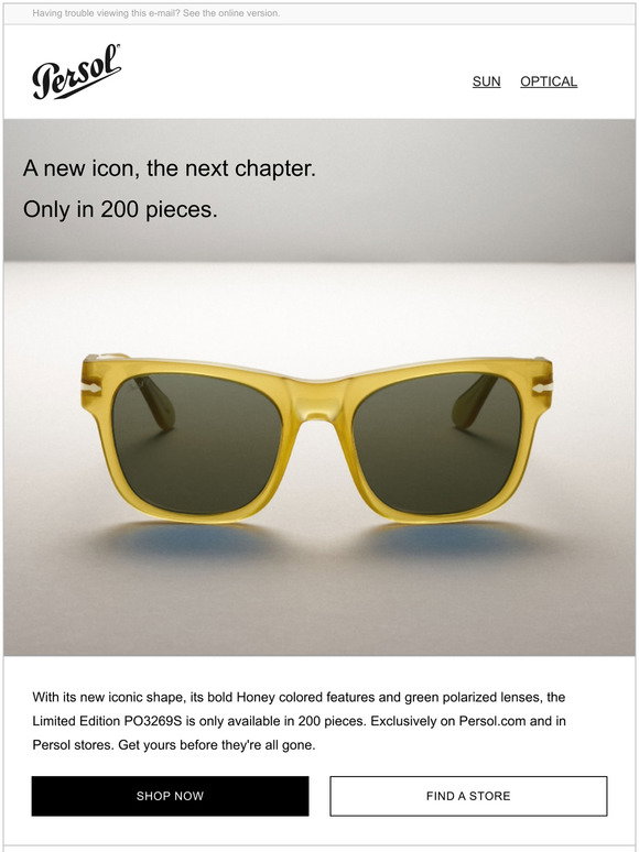 Persol: A New Icon, Only In 200 Pieces. | Milled