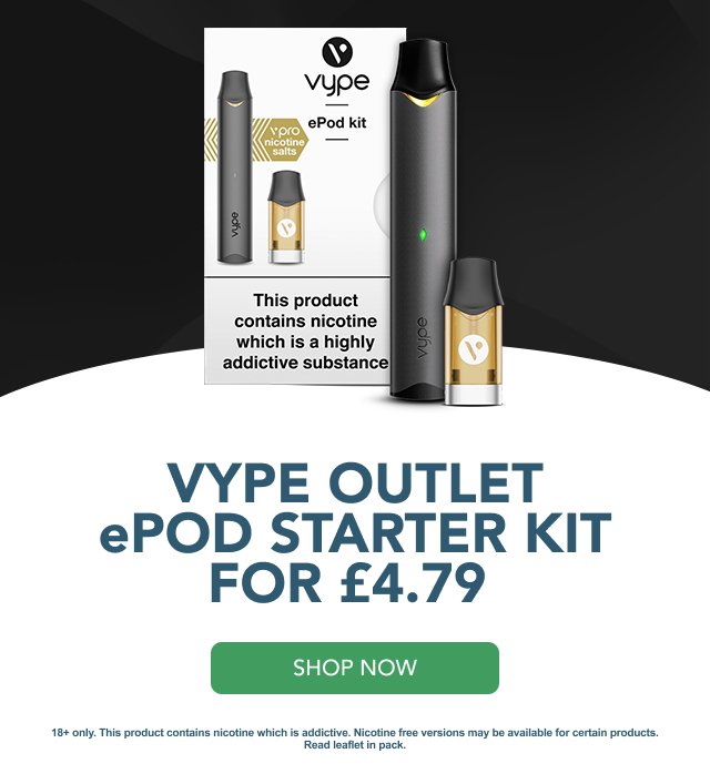 Vip Electronic Cigarette Vype Epod Starter Kit For 4 79 Milled