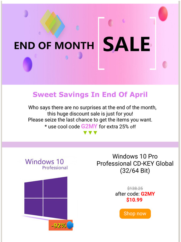 Last Notification: End of April Clearance | Now Up To 95% Off