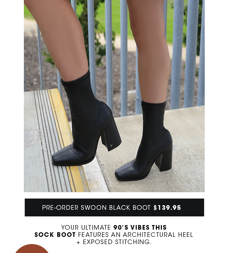 black stretch sock boots