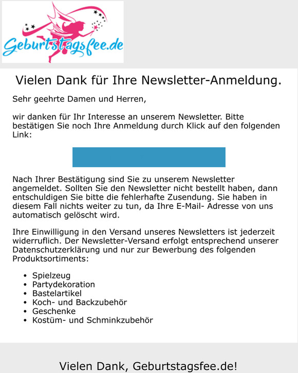 Bitte besttigen Sie Ihre Newsletter-Anmeldung!