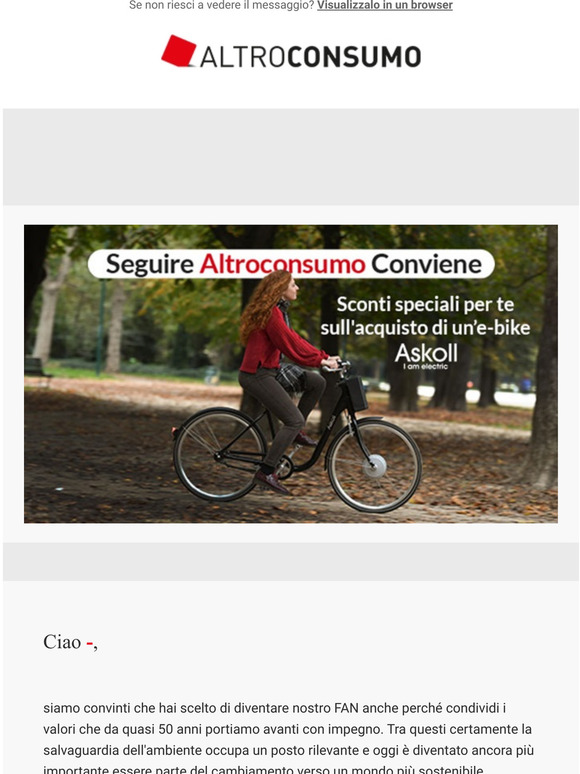 altroconsumo bicicletta elettrica