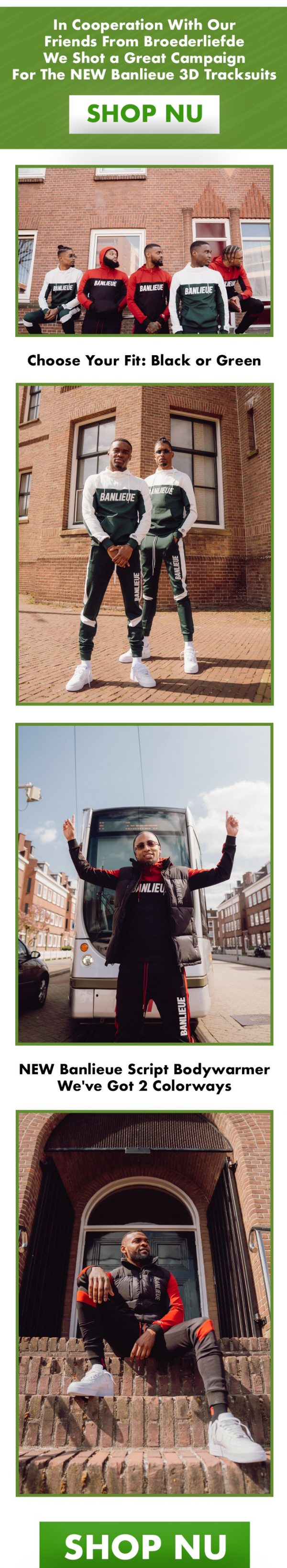 BANLIEUE | Boxershorts Green/White/Orange - Clan de Banlieue