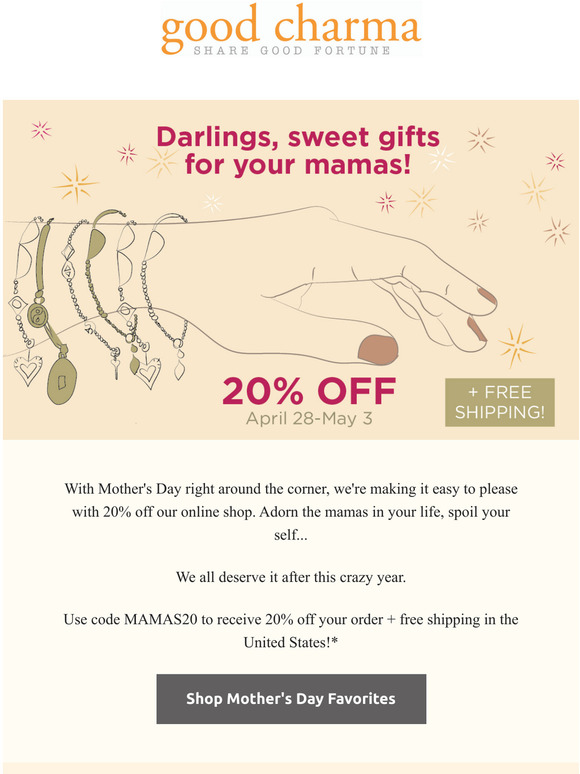  20% Off for Mother's Day