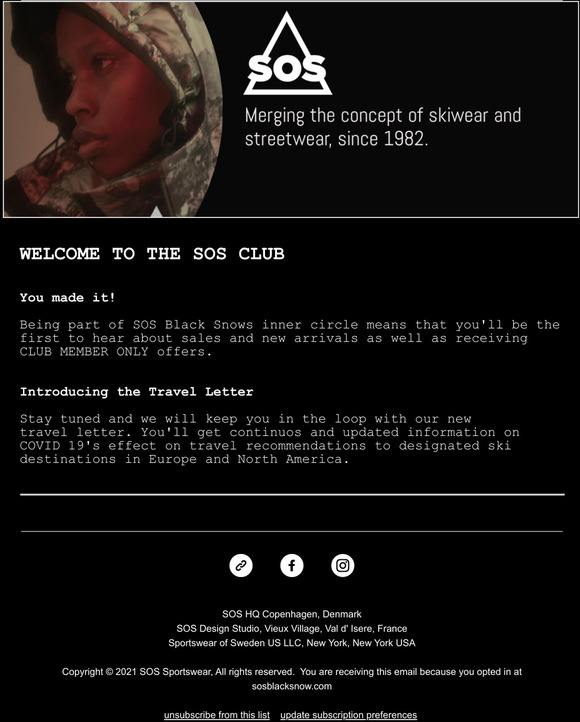Welcome to the SOS Newsletter CLUB