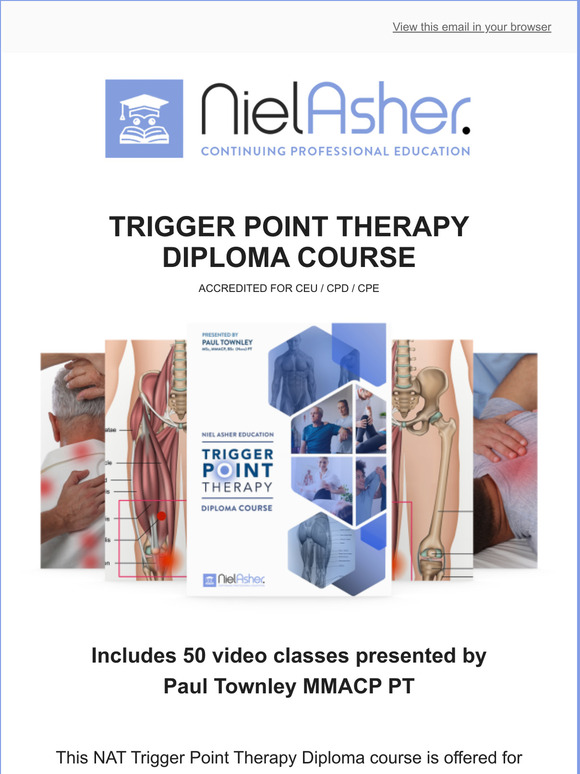 Niel Asher Education New Online Trigger Point Therapy Diploma Milled 5659