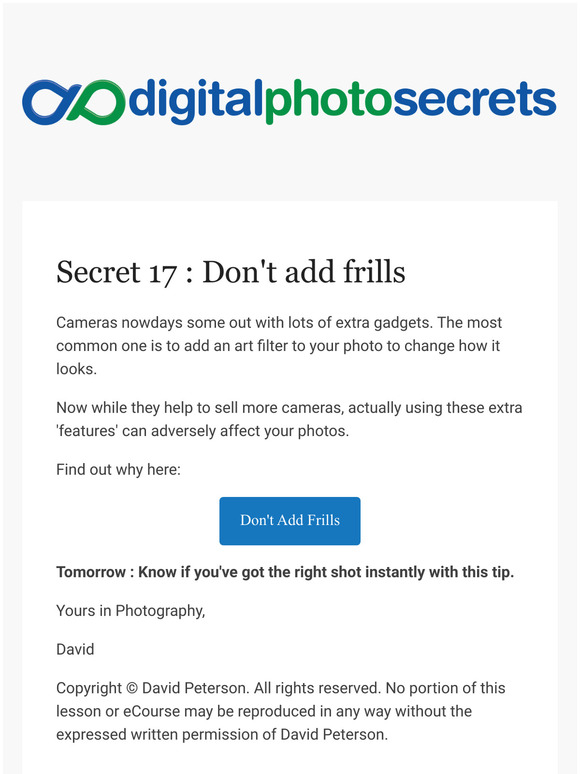 [Photo Secrets] -your Digital Photography Secret #17