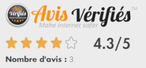Note de nos clients de 4,3 sur 5 avec 3 avis.