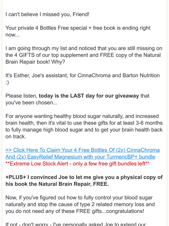 Barton Publishing Natural Health Reports Still Missing You Friend Milled