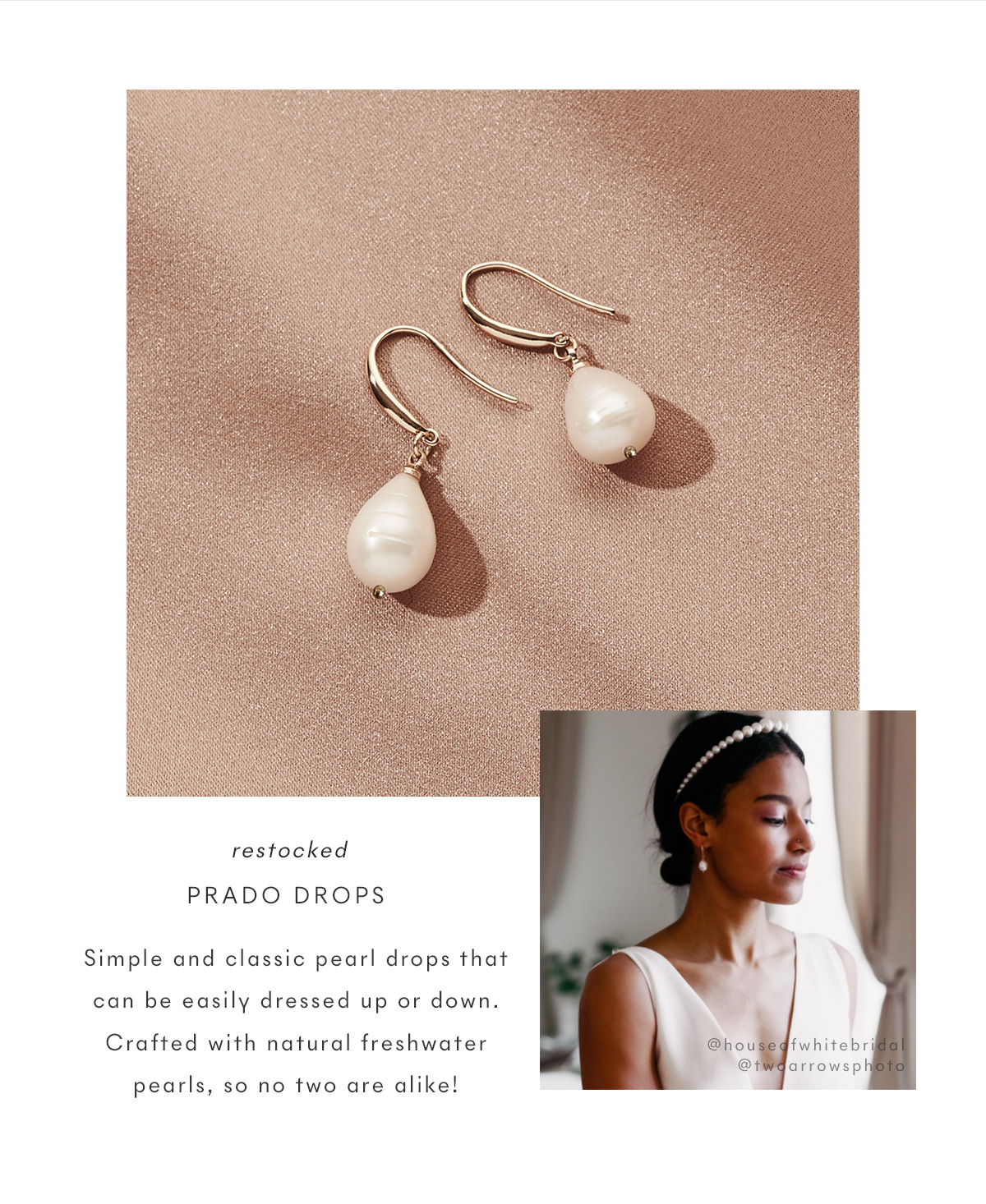 Prado Freshwater Pearl Drop Earrings