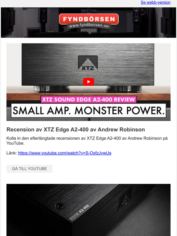 Recension av XTZ EDGE A2-400 av Andrew Robinson
