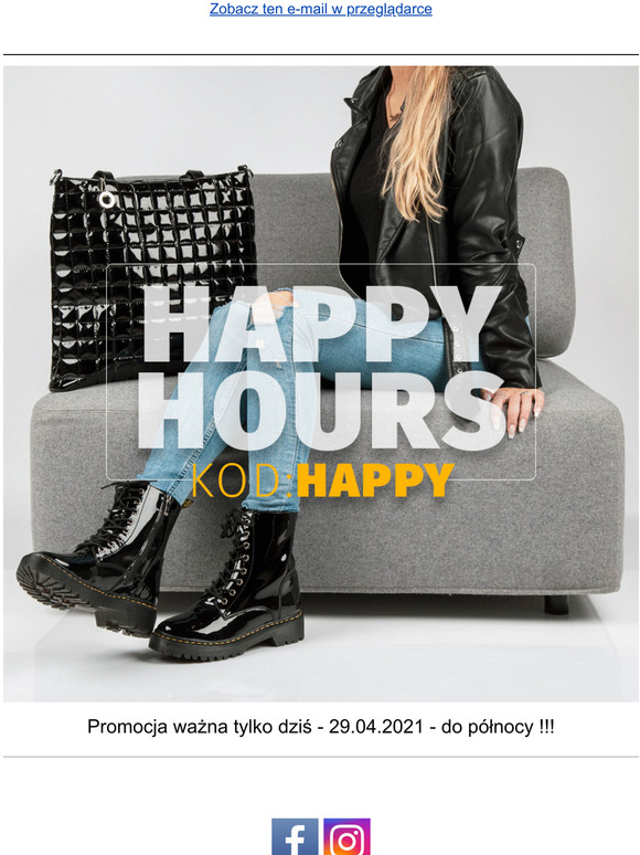 Happy Hours w Filippo.pl !!!! Tylko dzi do pnocy z kodem HAPPY wszystkie buty i torebki taniej o 15%