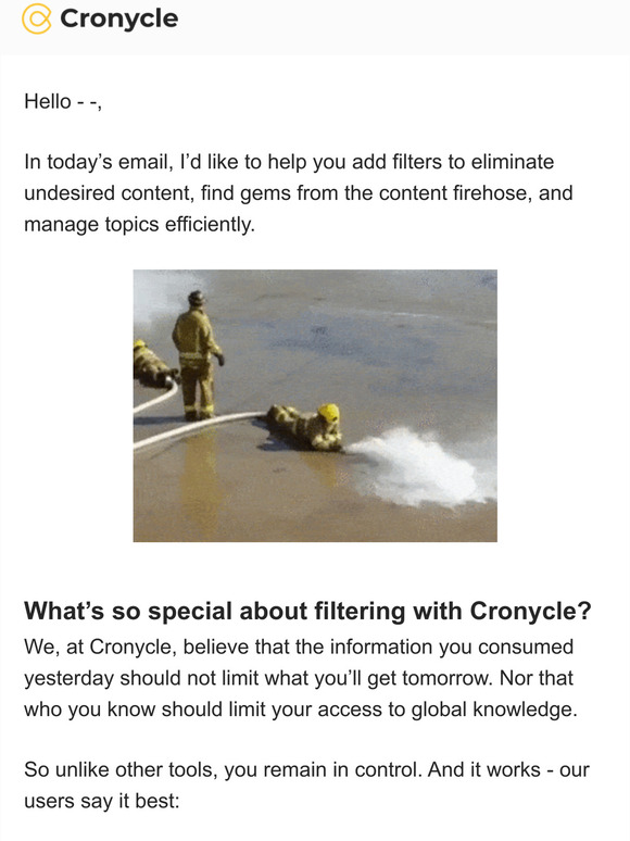 Tip #2 - Filter out the noise from your feeds