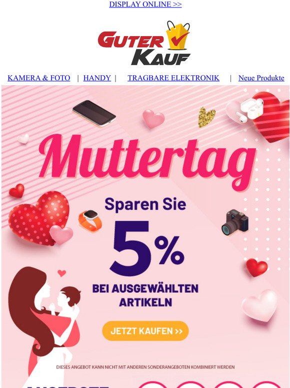 Muttertag: Sparen Sie 5% bei ausgewhlten Artikeln