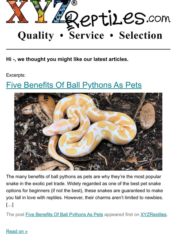 XYZReptiles Articles From XYZReptiles Milled