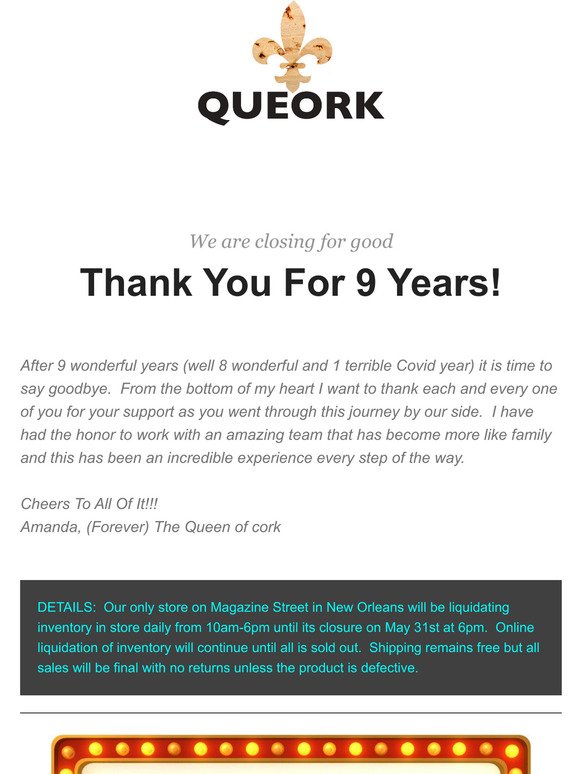 Queork Closure & Clearance
