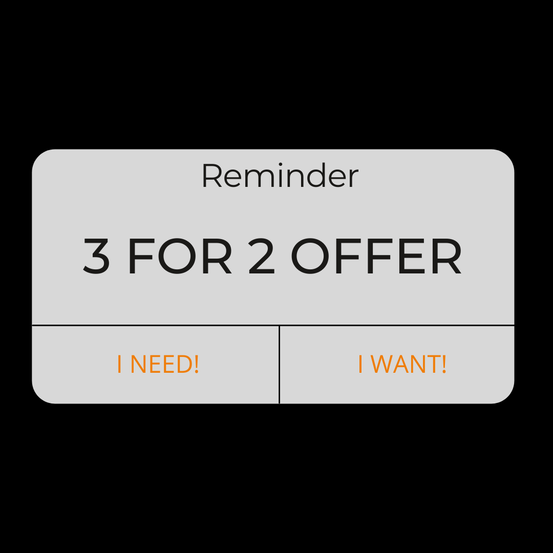 3 for 2 offer