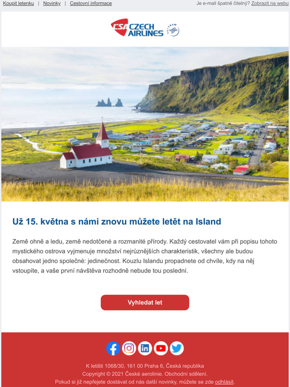 Obnovujeme lety na Island