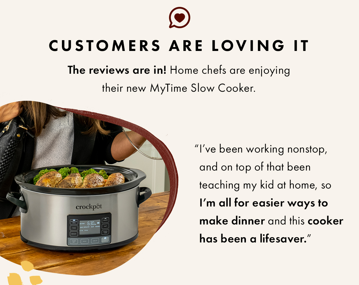CrockPot Meet the New MyTime Slow Cooker Milled