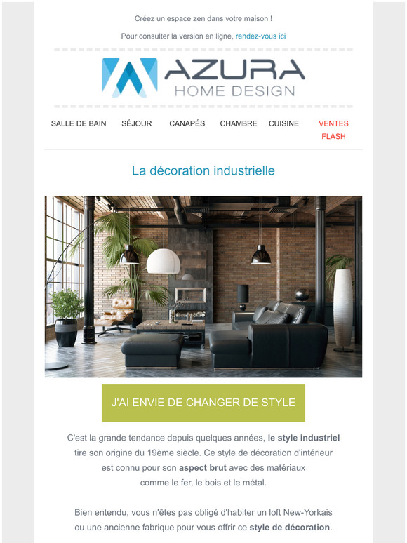 Le style industriel s'invite chez vous !