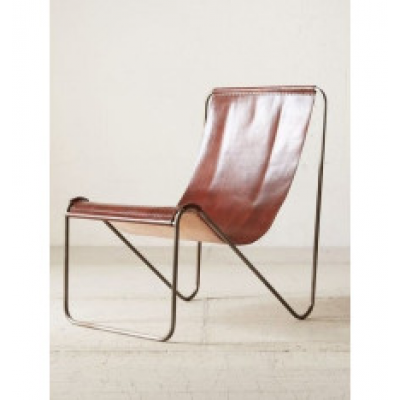FAUTEUIL MARRON EN CUIR VÉRITABLE