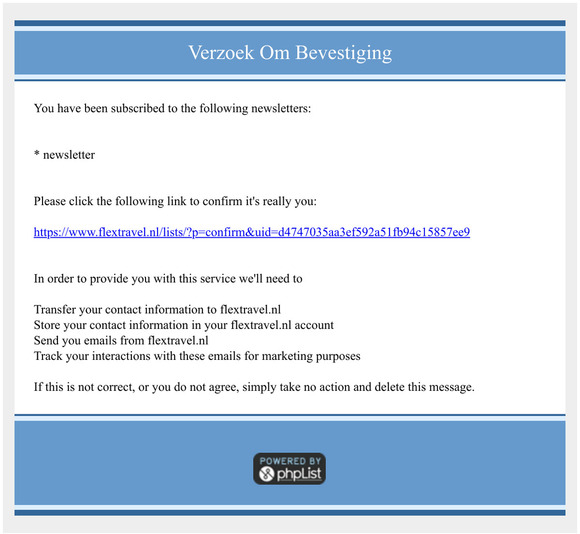 Verzoek om bevestiging