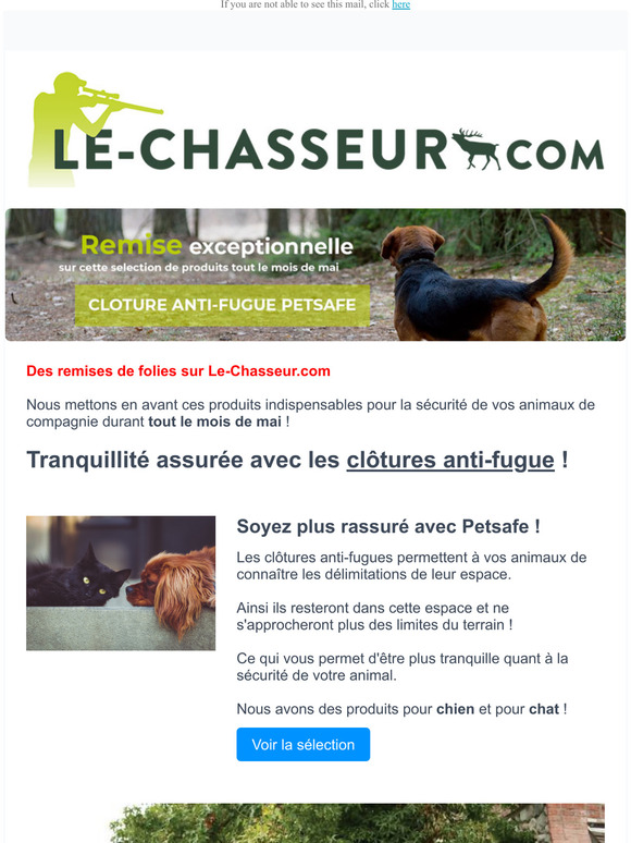 Remises exceptionnelles : Clture anti-fugue Petsafe